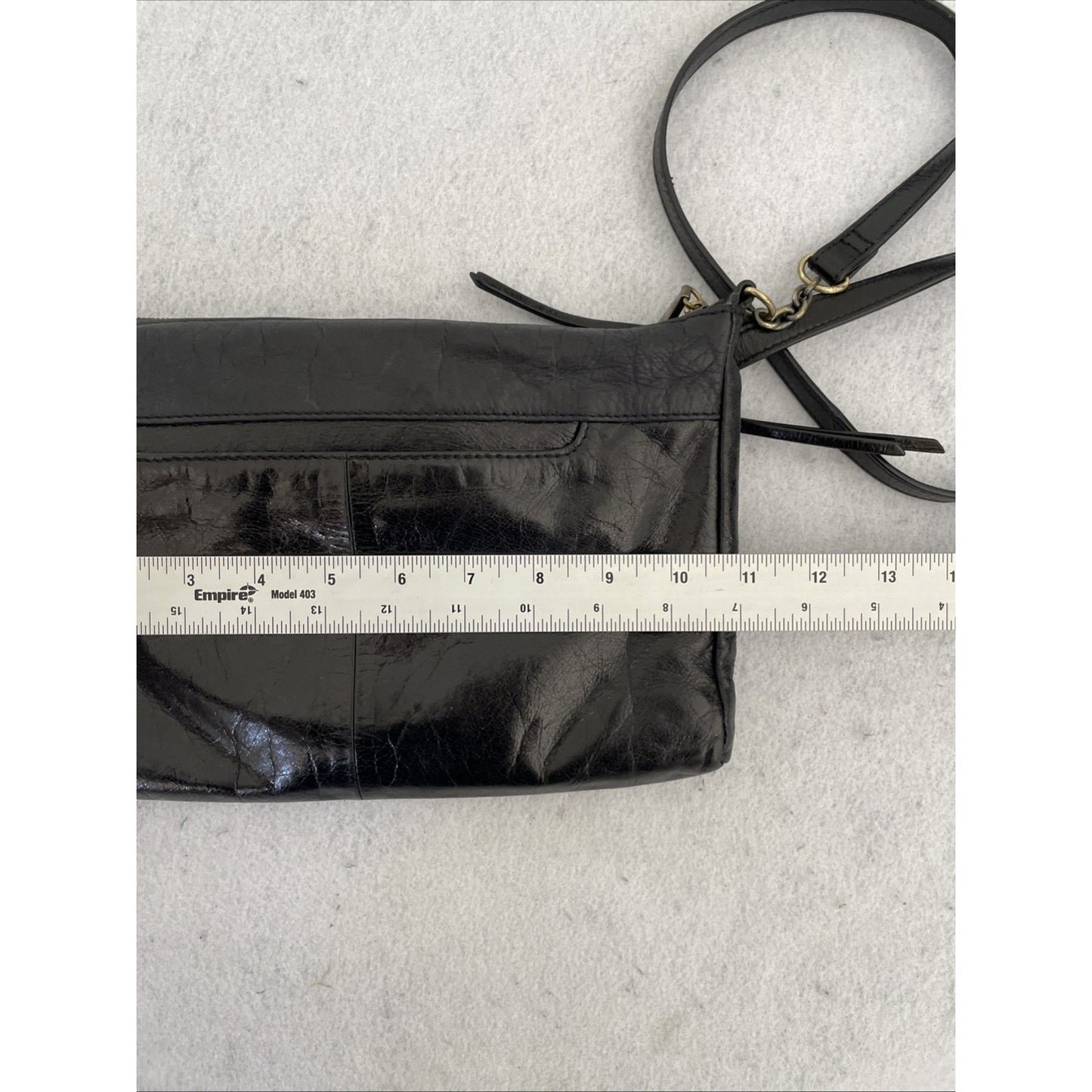 Hobo Leather Crossbody Bag Black Purse Minimalist Everyday Handbag