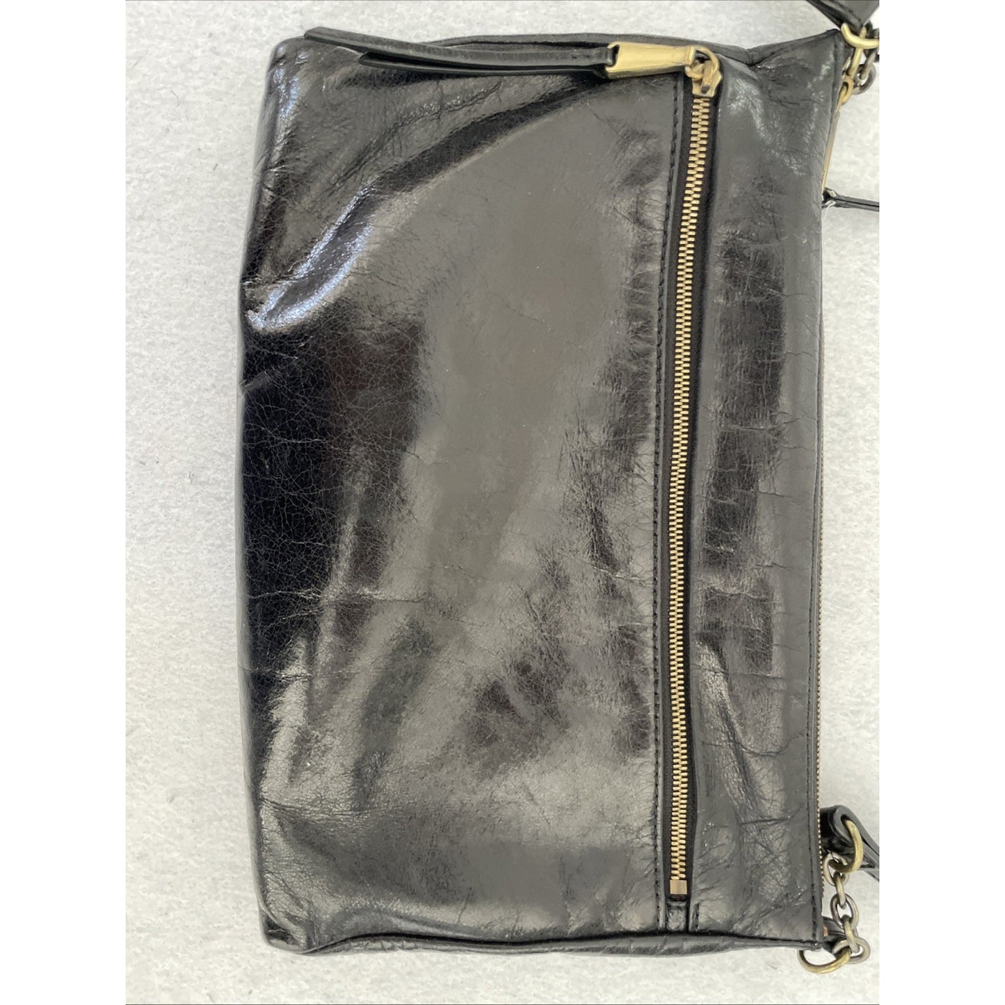 Hobo Leather Crossbody Bag Black Purse Minimalist Everyday Handbag