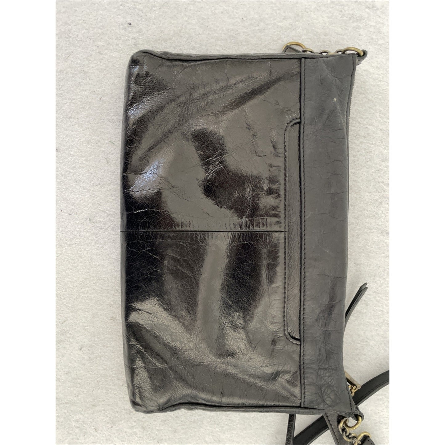 Hobo Leather Crossbody Bag Black Purse Minimalist Everyday Handbag