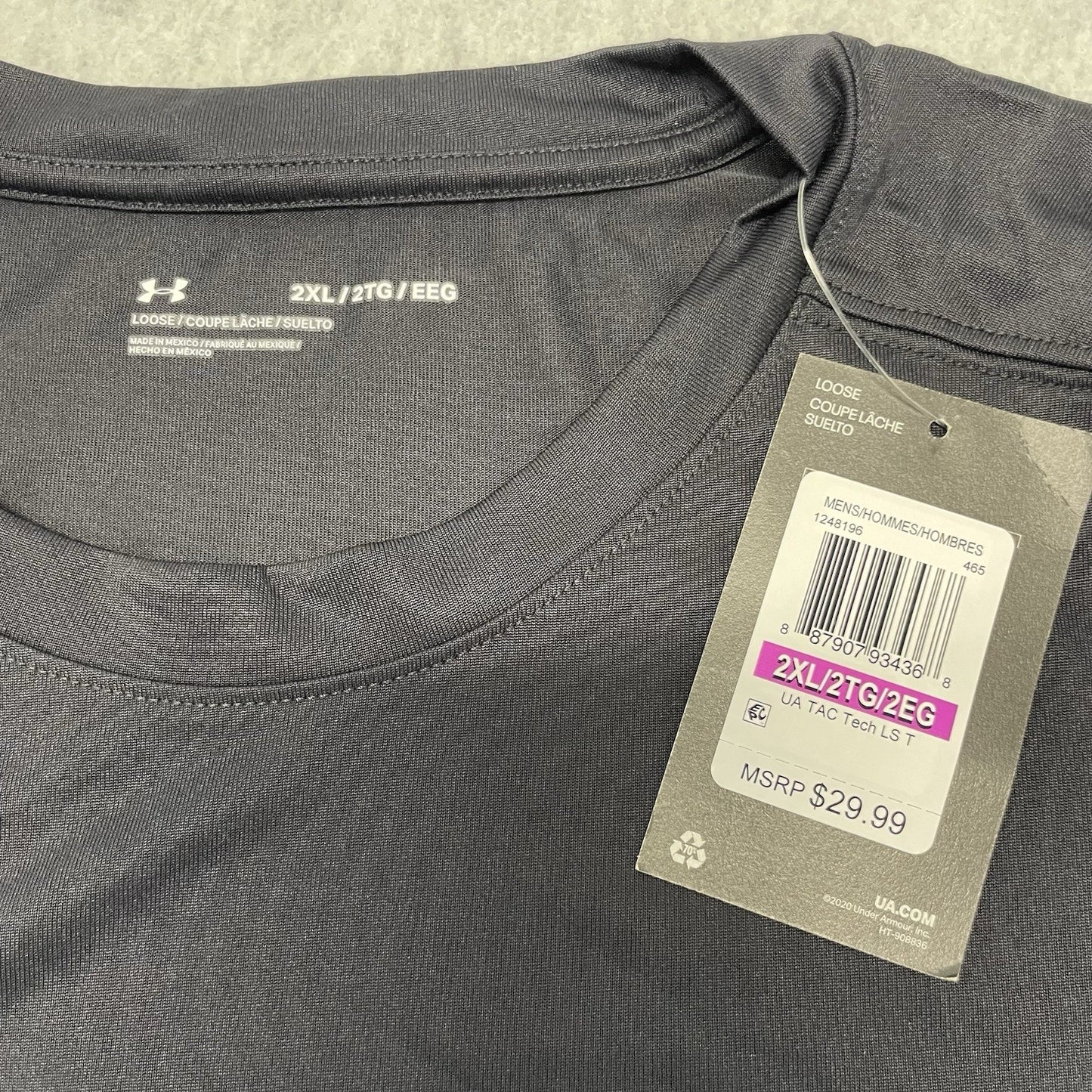 Under Armour Mens XXL UA Loose Tactical Tech LS Tee Shirt Long Sleeve T-Shirt