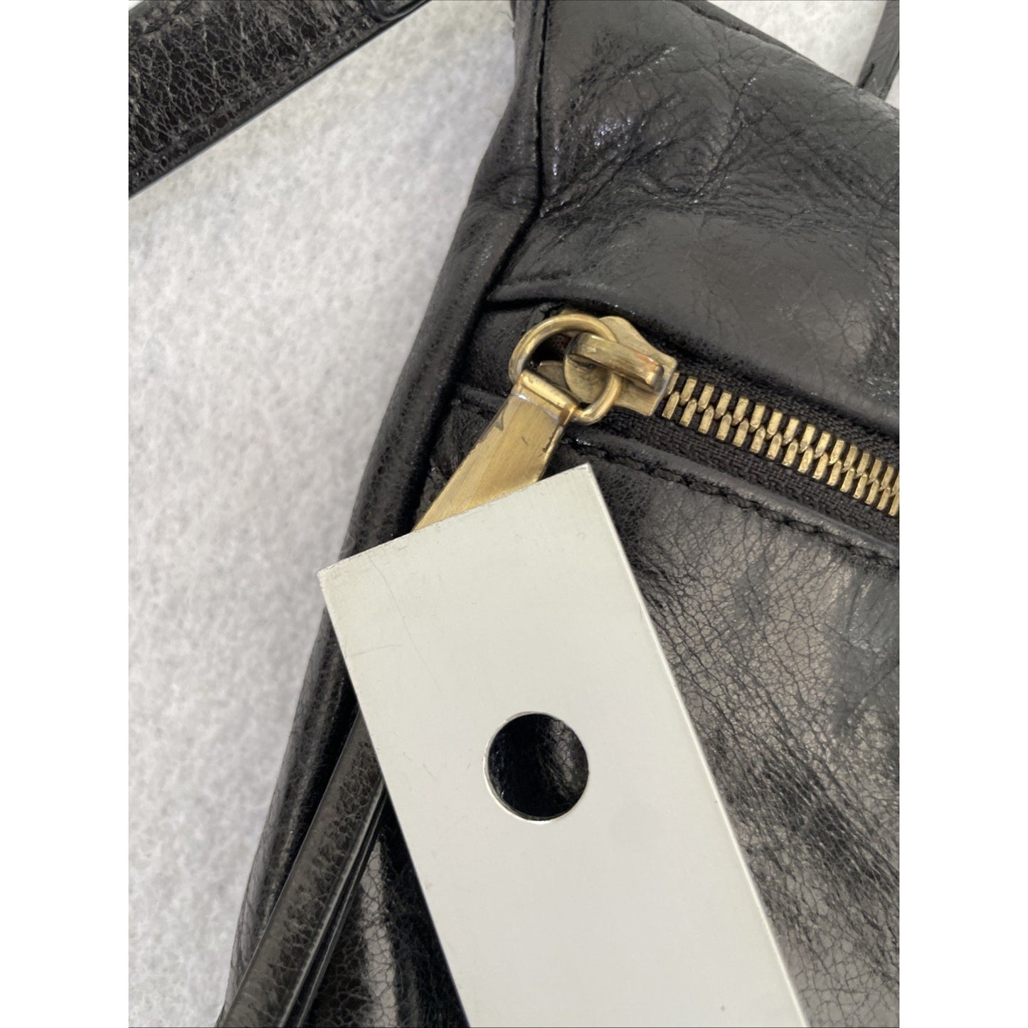 Hobo Leather Crossbody Bag Black Purse Minimalist Everyday Handbag