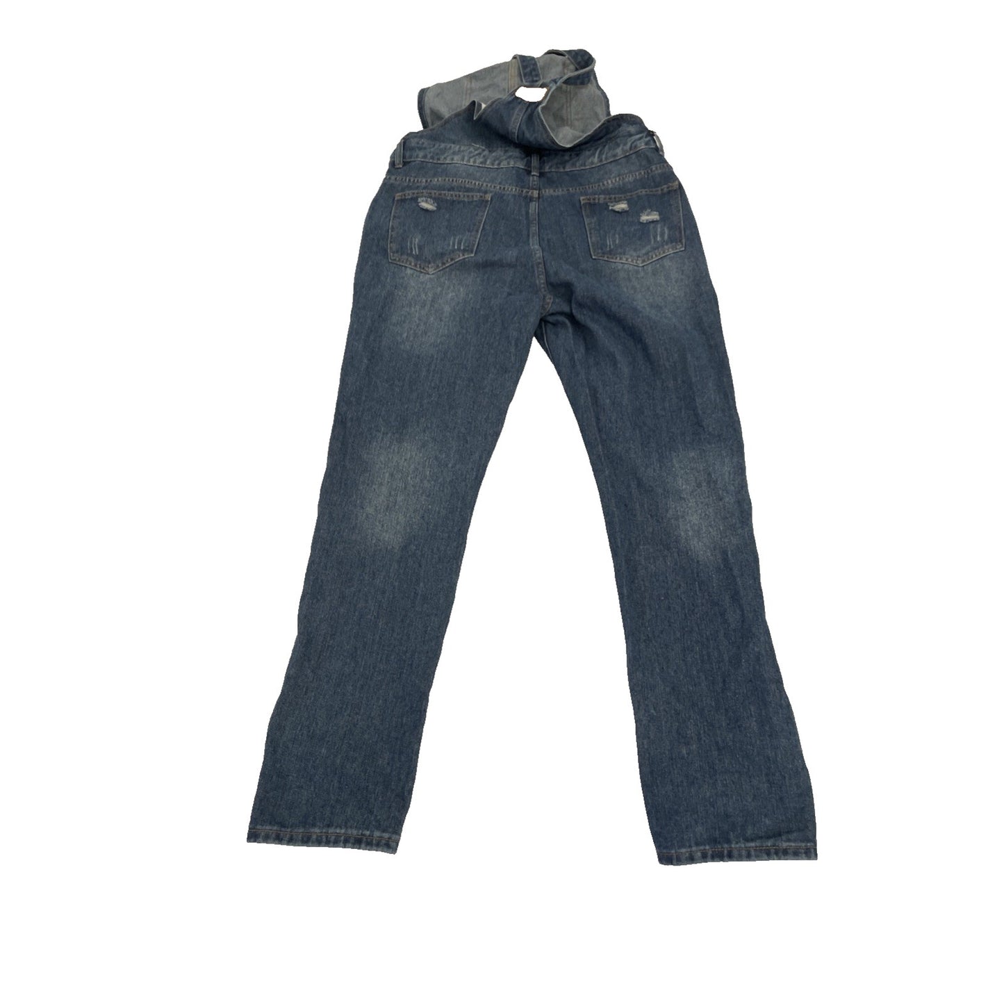 New AVA COSTUME Women's Blue Jean Denim Bib Overalls TAG Large - Actual Size 36W x 31L