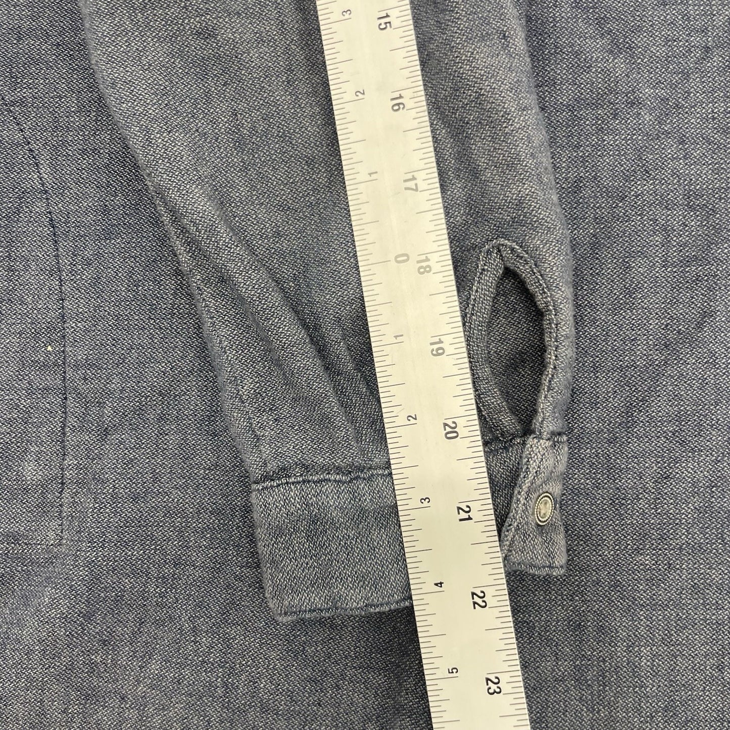 J. Jill Dress Women’s Petite Medium Long Sleeve Blue Chambray Blue