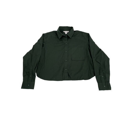 Old Navy The Cropped Shirt Button Up Women’s Medium Green NWT