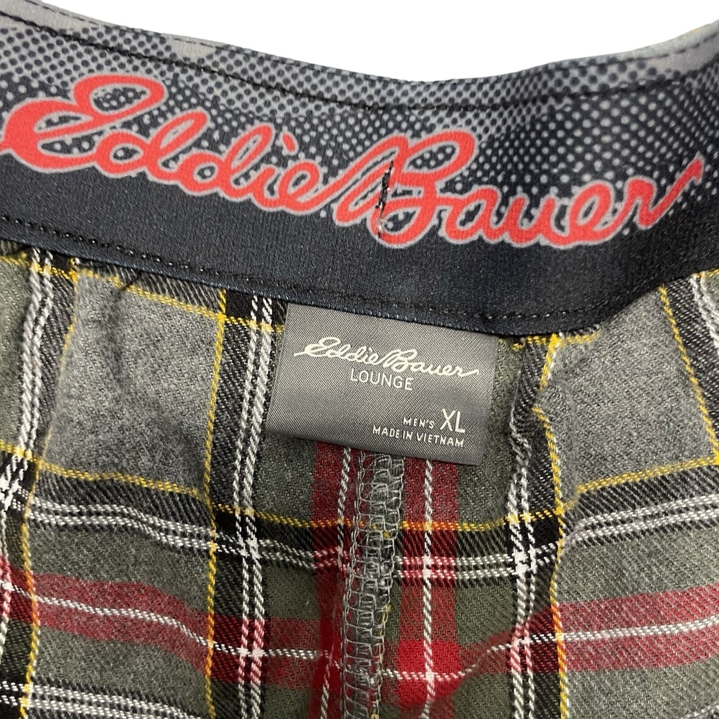 Eddie Bauer Men's Flannel Pajama Pants Drawstring Size XL Set Of 2 Plaid Pj
