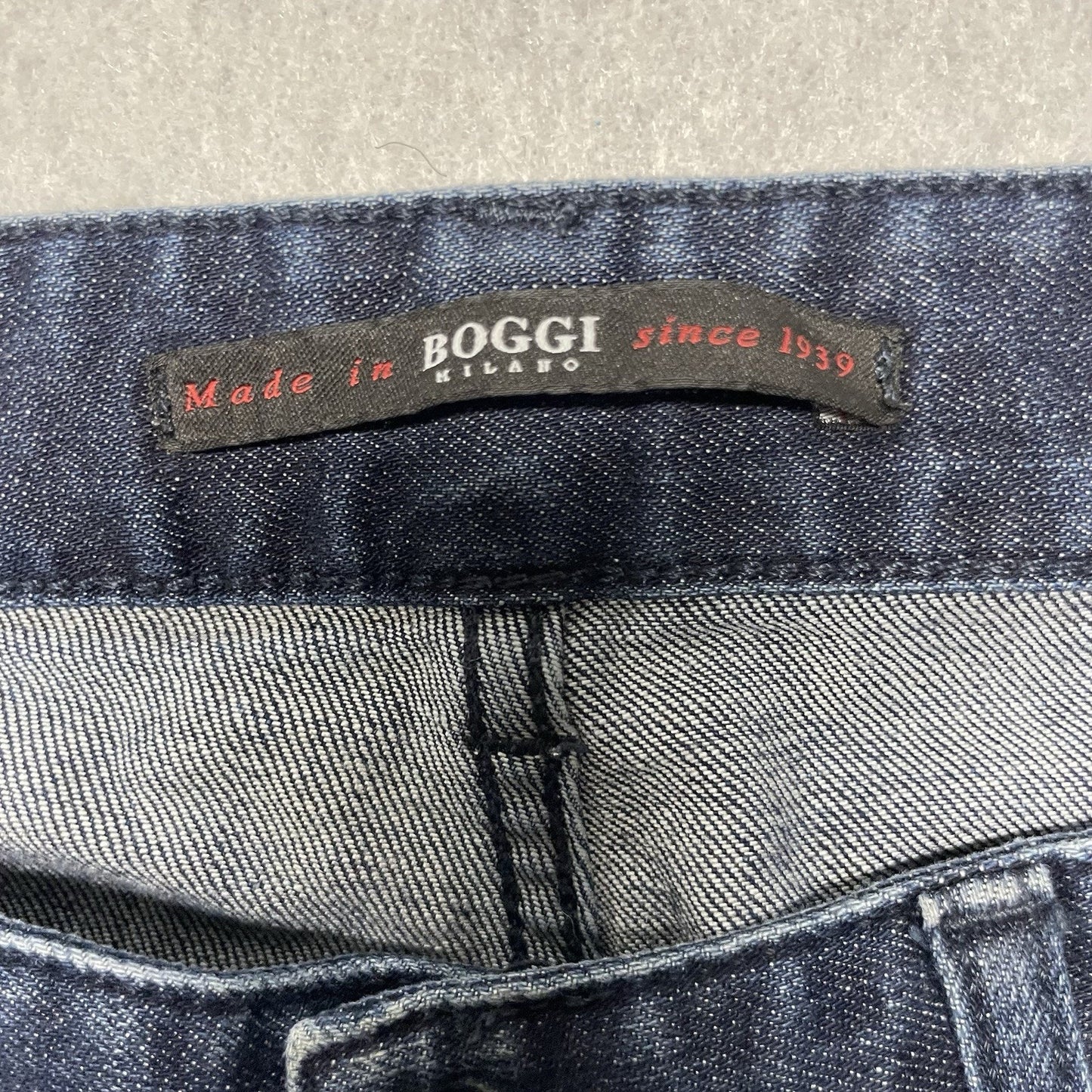 Boggi Milano Jeans Men's 32 Blue Slim Fit Distressed Denim