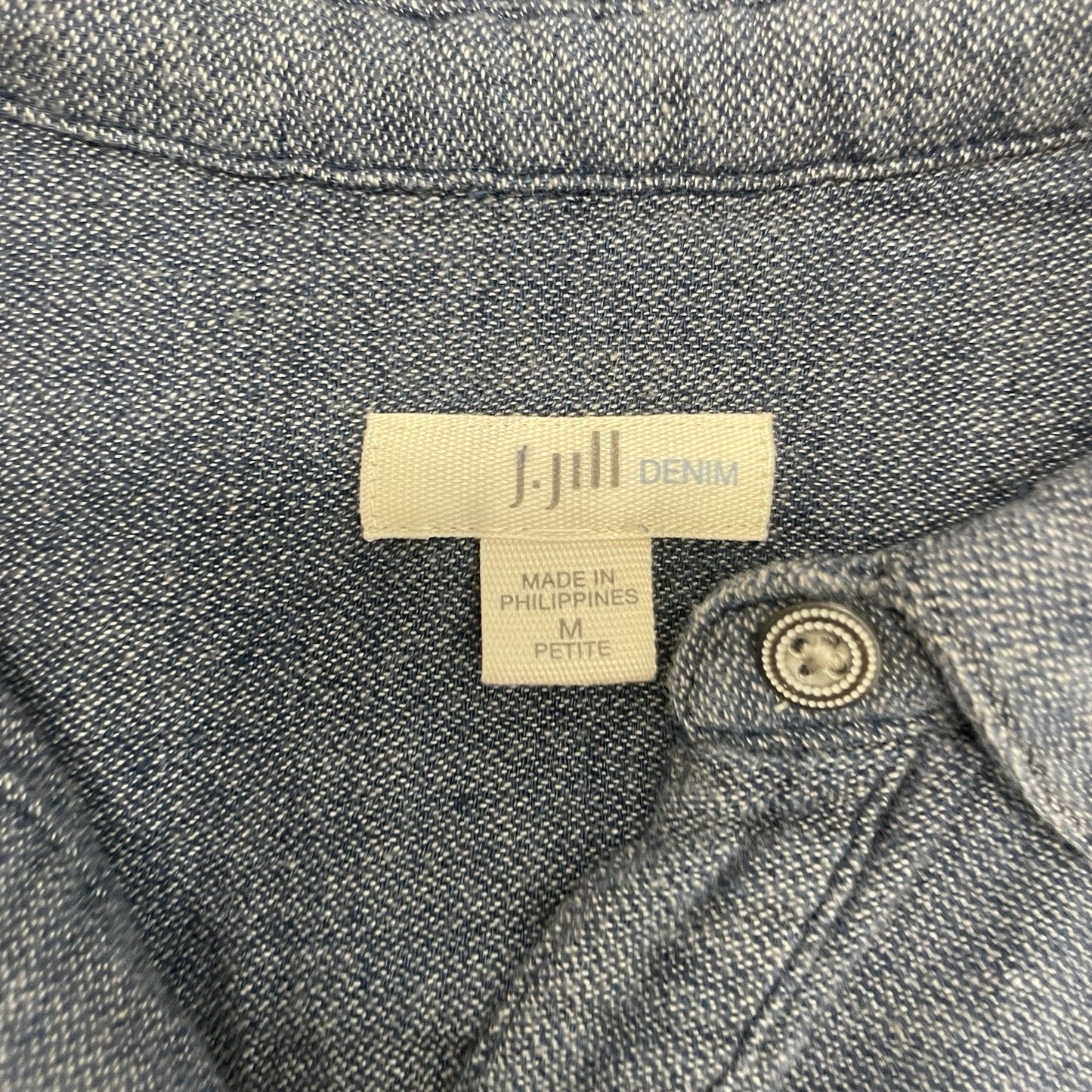 J. Jill Dress Women’s Petite Medium Long Sleeve Blue Chambray Blue