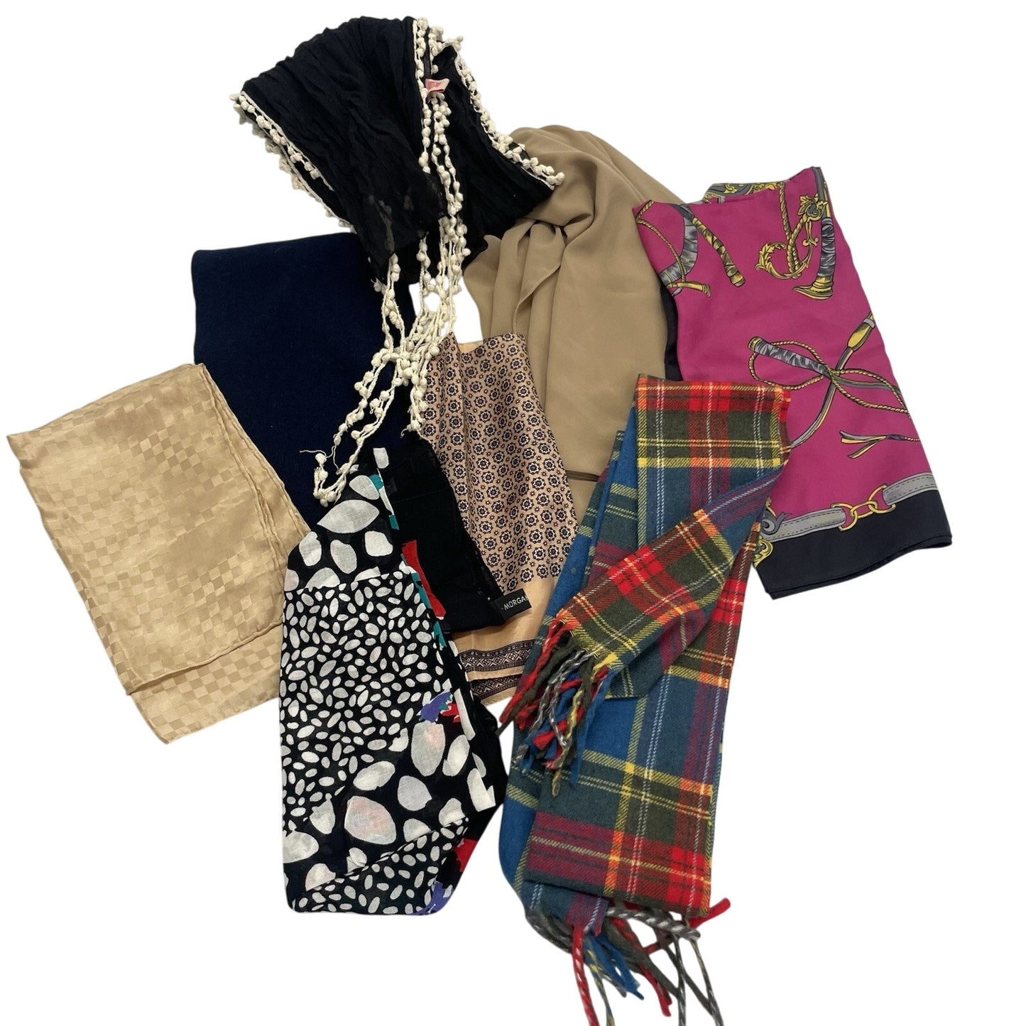 5lbs of Assorted Brand Neck Scarf Great for Crafting or Wearing