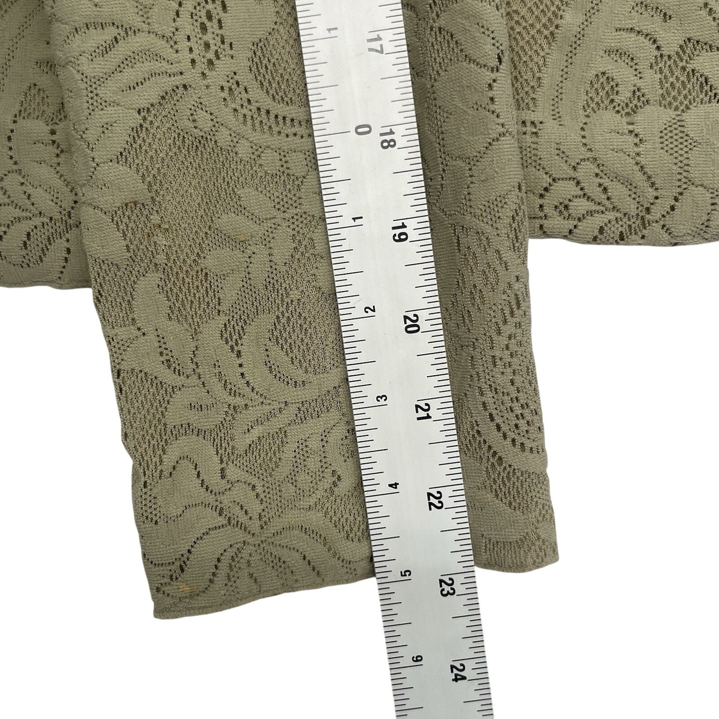 J. Jill Blouse Women's Medium Petite Green Long Sleeve Lace Top