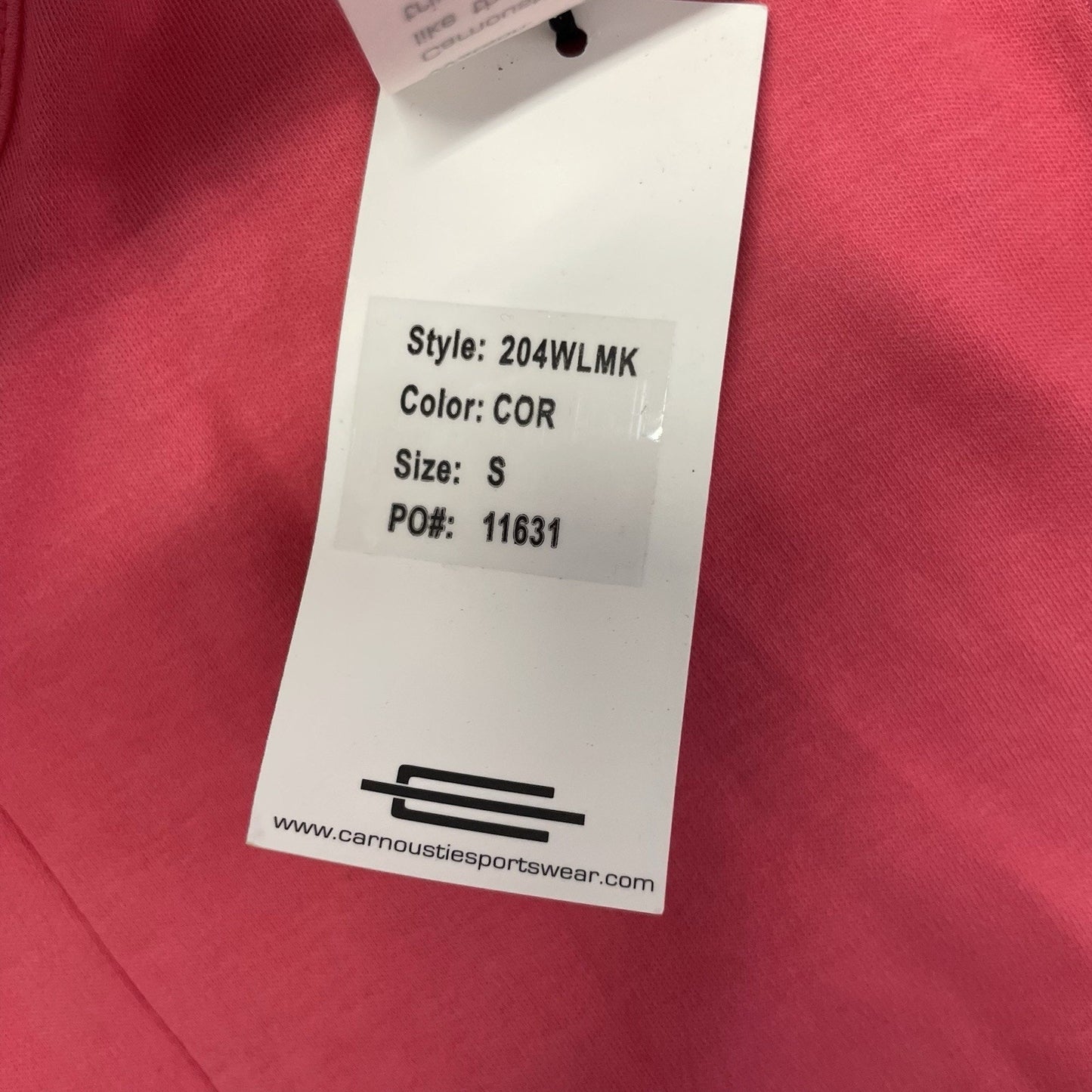 CARNOUSTIE Zip Mock Golf Shirt Women's Sz Small Pink Long Sleeve NWT