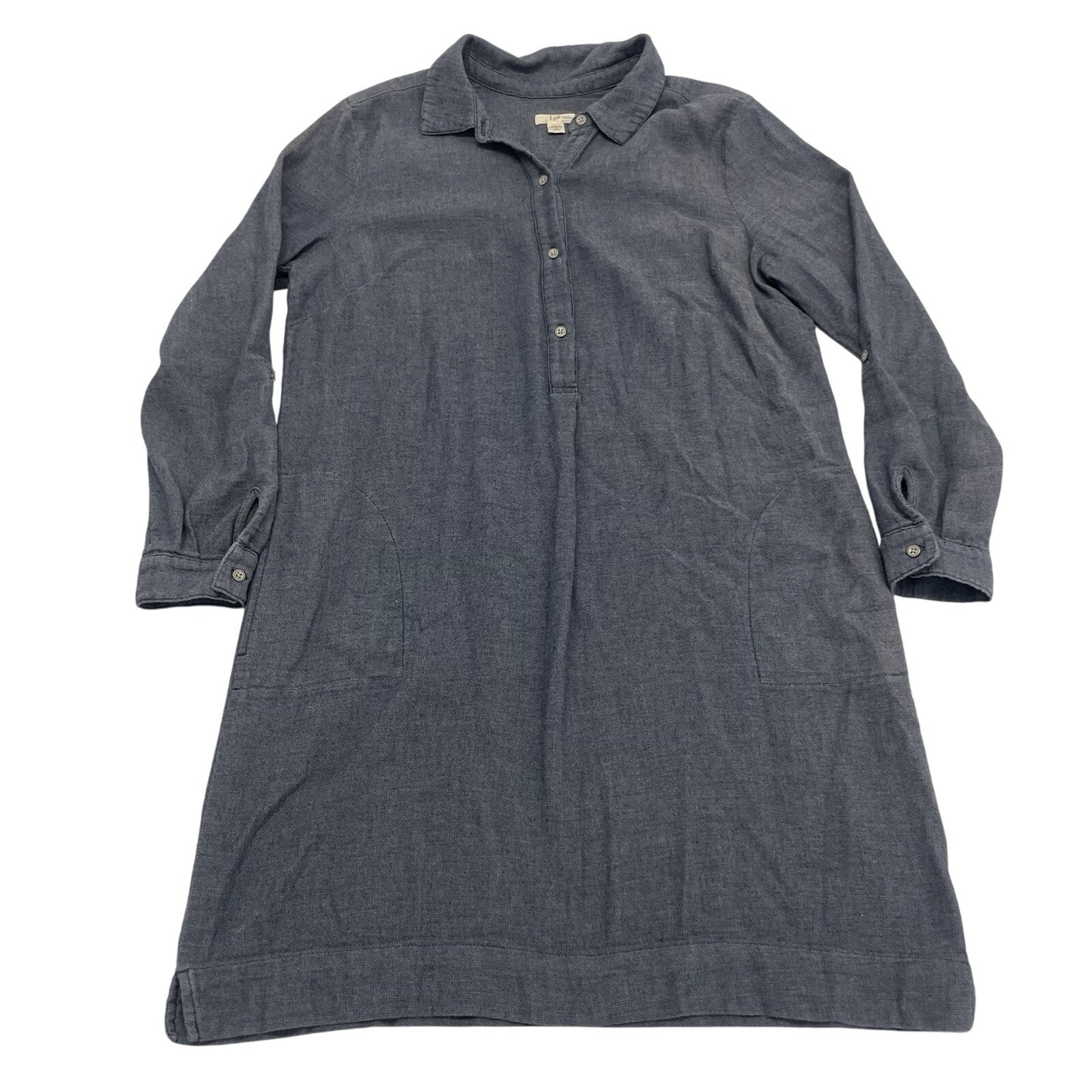 J. Jill Dress Women’s Petite Medium Long Sleeve Blue Chambray Blue