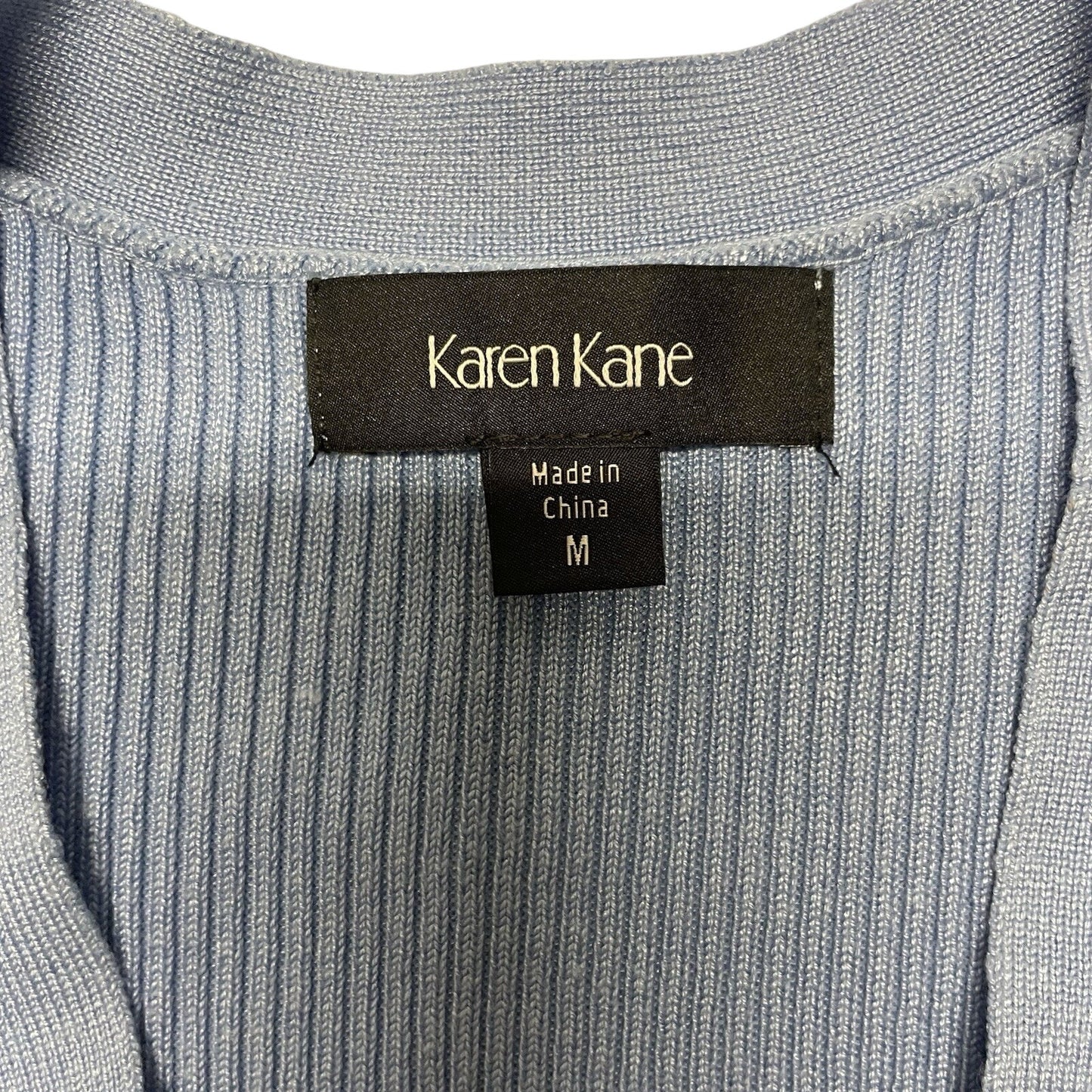 Karen Kane Sweater Women's Medium Short Sleeve Ribbed Cardigan