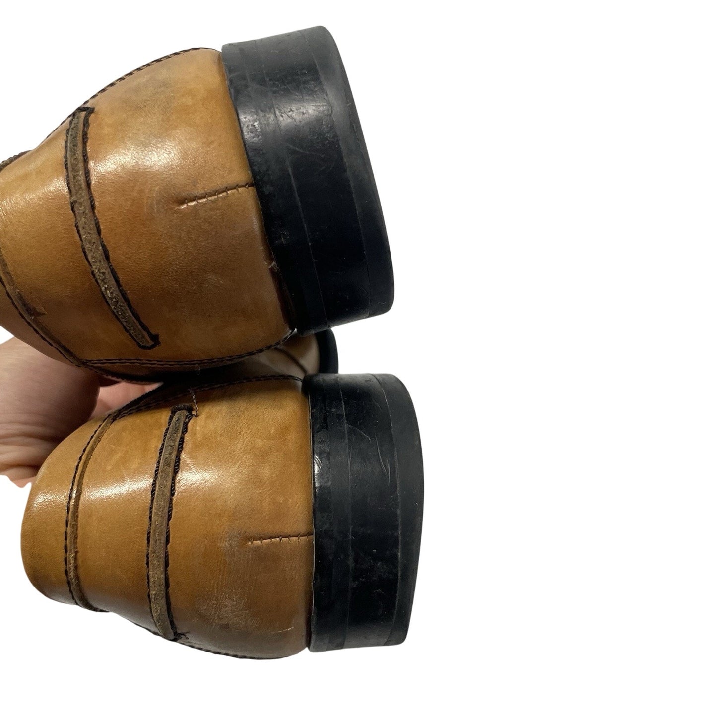 Banana Republic Men's Italian Leather Loafers Size 9.5 Yellowish Brown