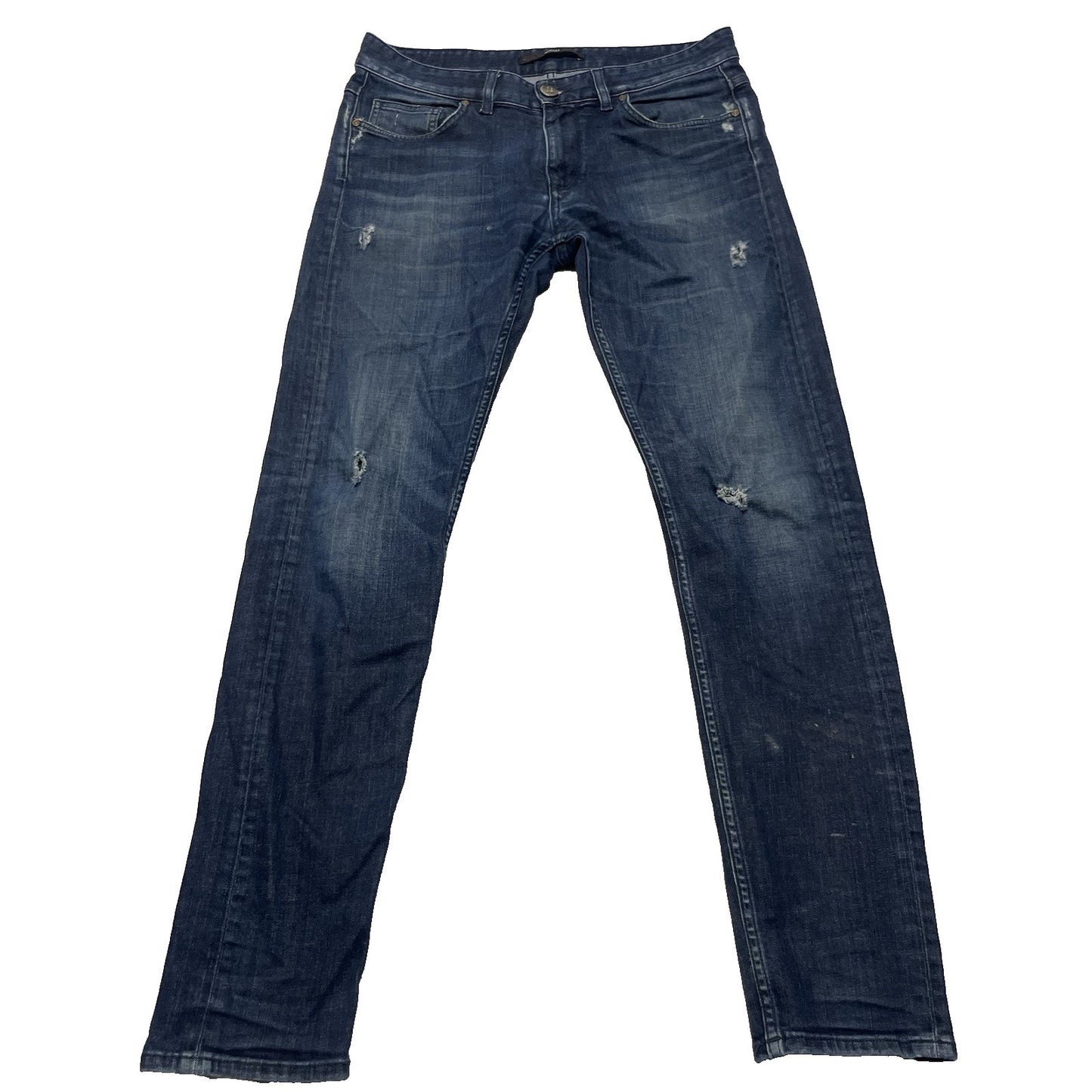 Boggi Milano Jeans Men's 32 Blue Slim Fit Distressed Denim