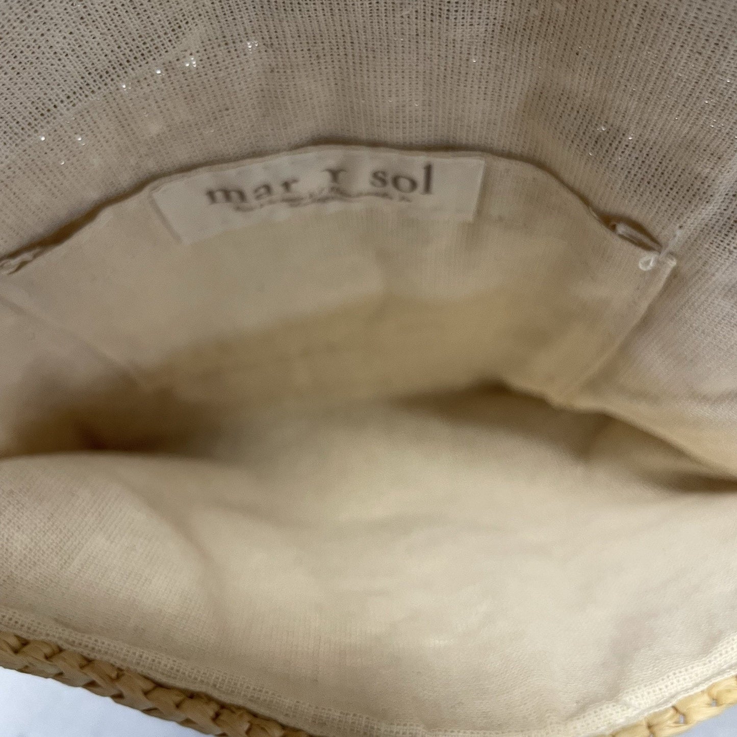 Mar Y Sol Raffia Straw Crescent Shaped Clutch/Crossbody Bag Purse Beach Sea