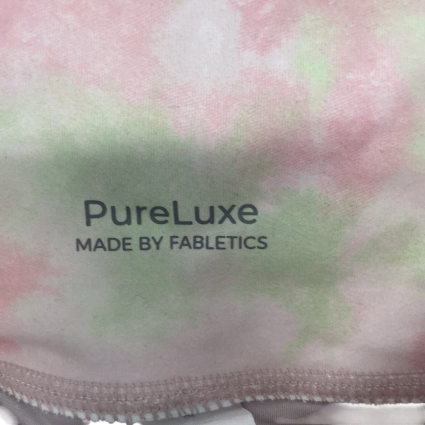 Fabletics PureLuxe Biker Shorts Women's Small Tie Dye Pink White Green