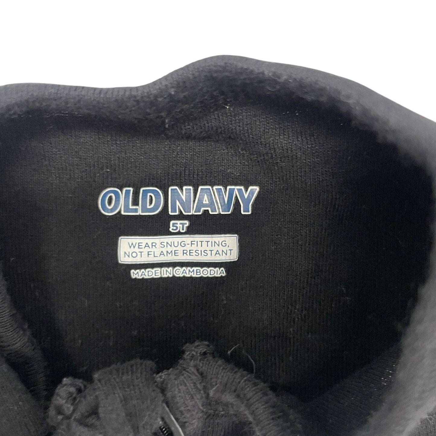 Old Navy One Piece Skeleton PJS Pajamas Size 5T Black