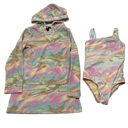 Lands End Swim Suit and Cover Up Girl's Size 3/4