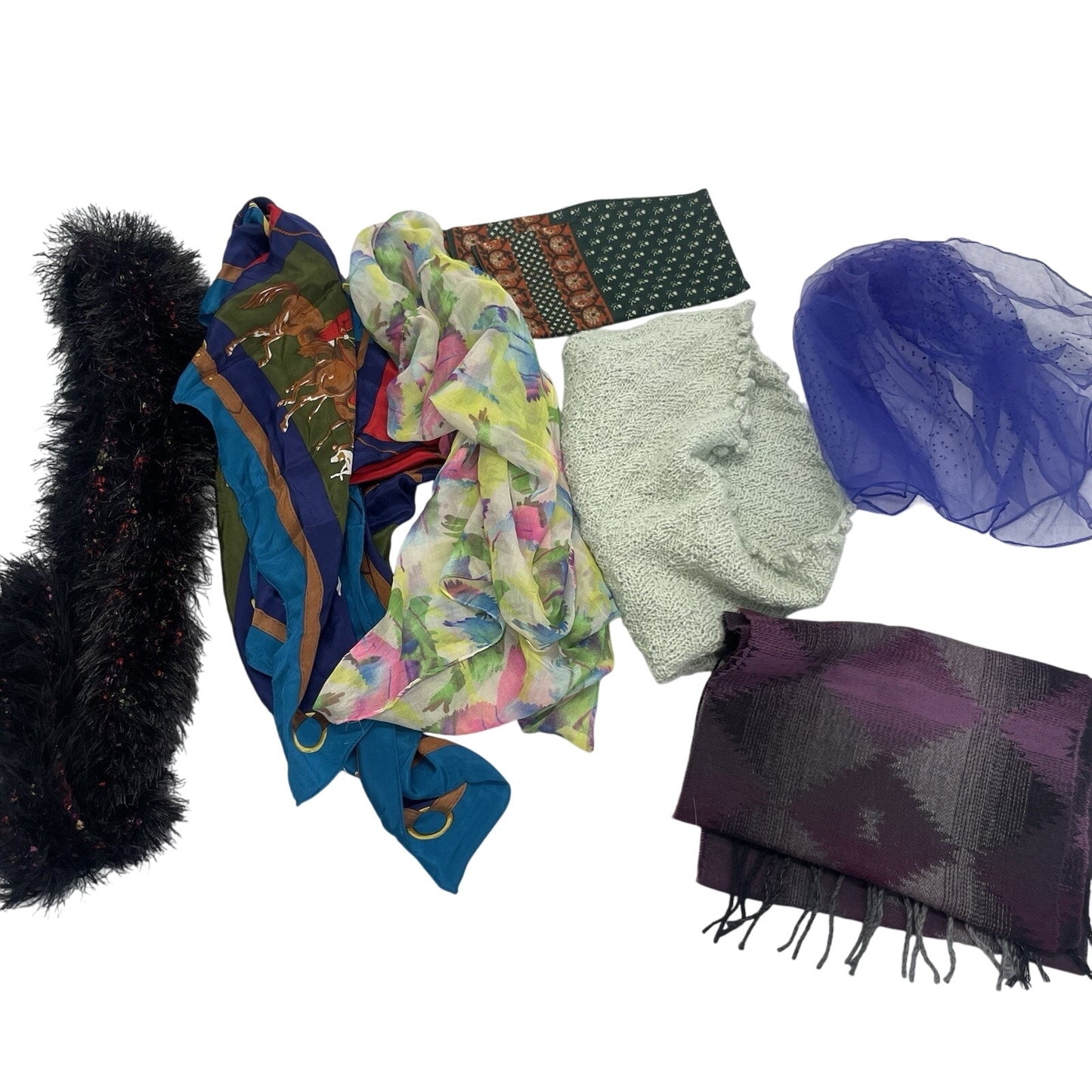 5lbs of Assorted Brand Neck Scarf Great for Crafting or Wearing