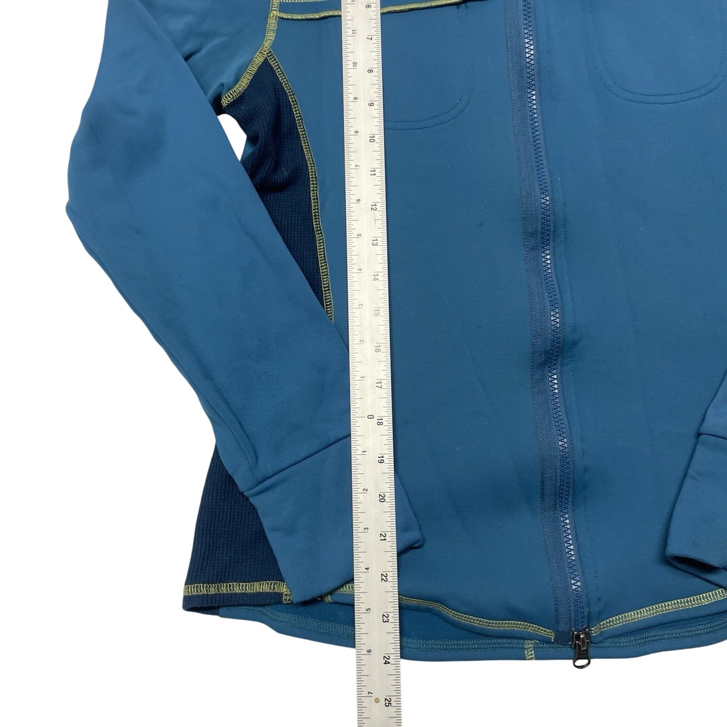 Title Nine Sweater Women's Medium Blue Full Zip Fleece Lined Athletic