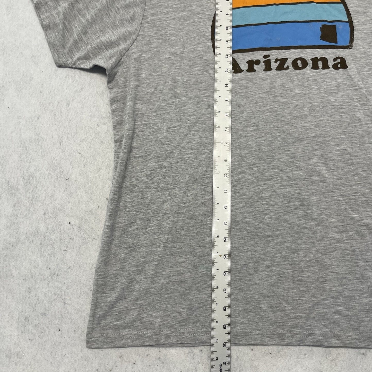 Arizona T Shirt Men's 2XL Gray Graphic Print Short Sleeve