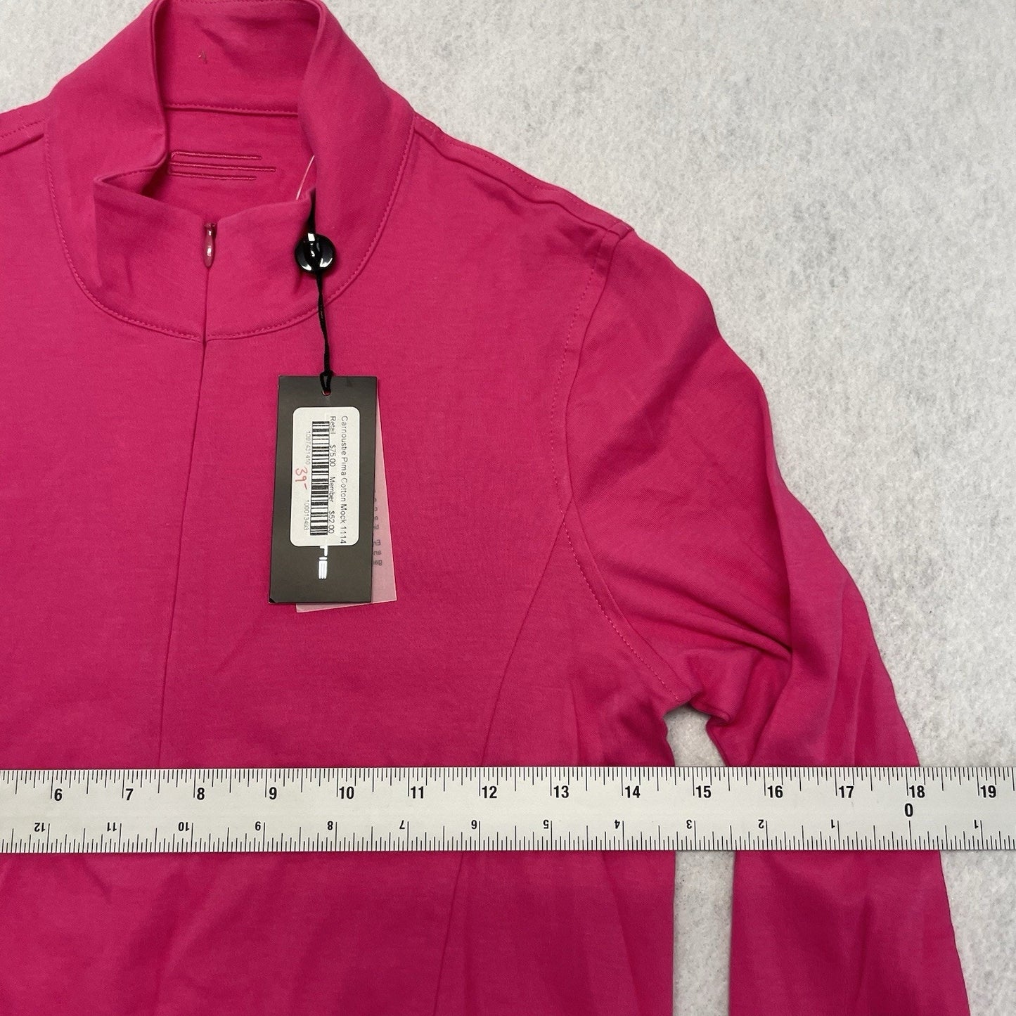 CARNOUSTIE Zip Mock Golf Shirt Women's Sz XS Pink Long Sleeve NWT