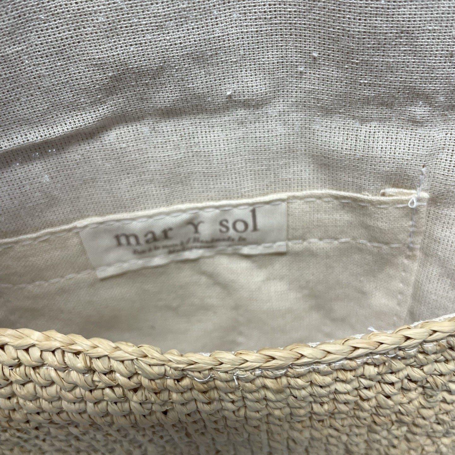 Mar Y Sol Raffia Straw Crescent Shaped Clutch/Crossbody Bag Purse Beach Sea