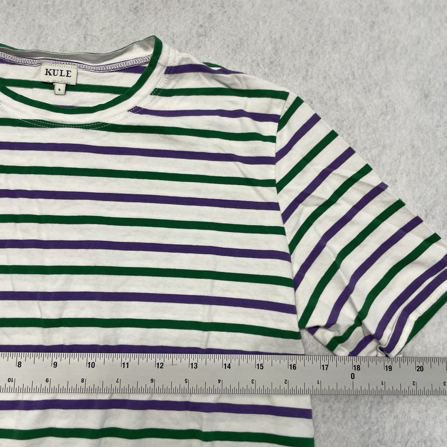 KULE Women Shirt Small Striped Short Sleeve Tee