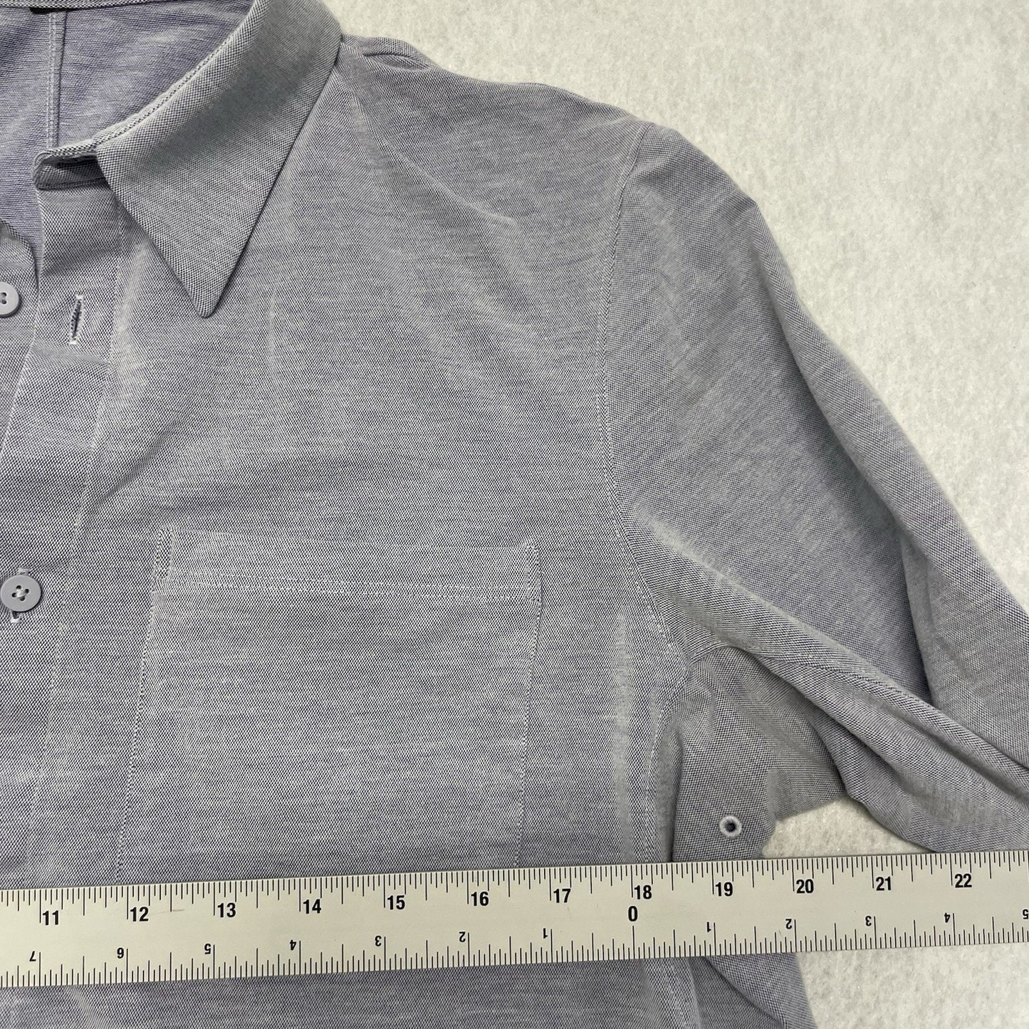 Lululemon Blue Long Sleeve Button Up Shirt *missing size