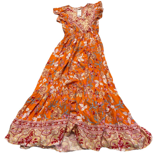 LASCANA Dress Women's Sz 2 NWT Maxi Floral Orange
