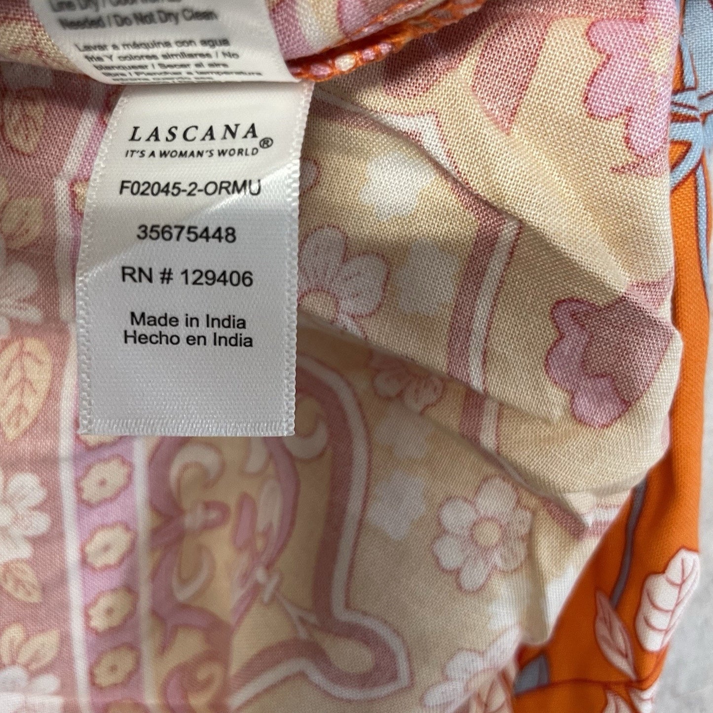 LASCANA Dress Women's Sz 2 NWT Maxi Floral Orange