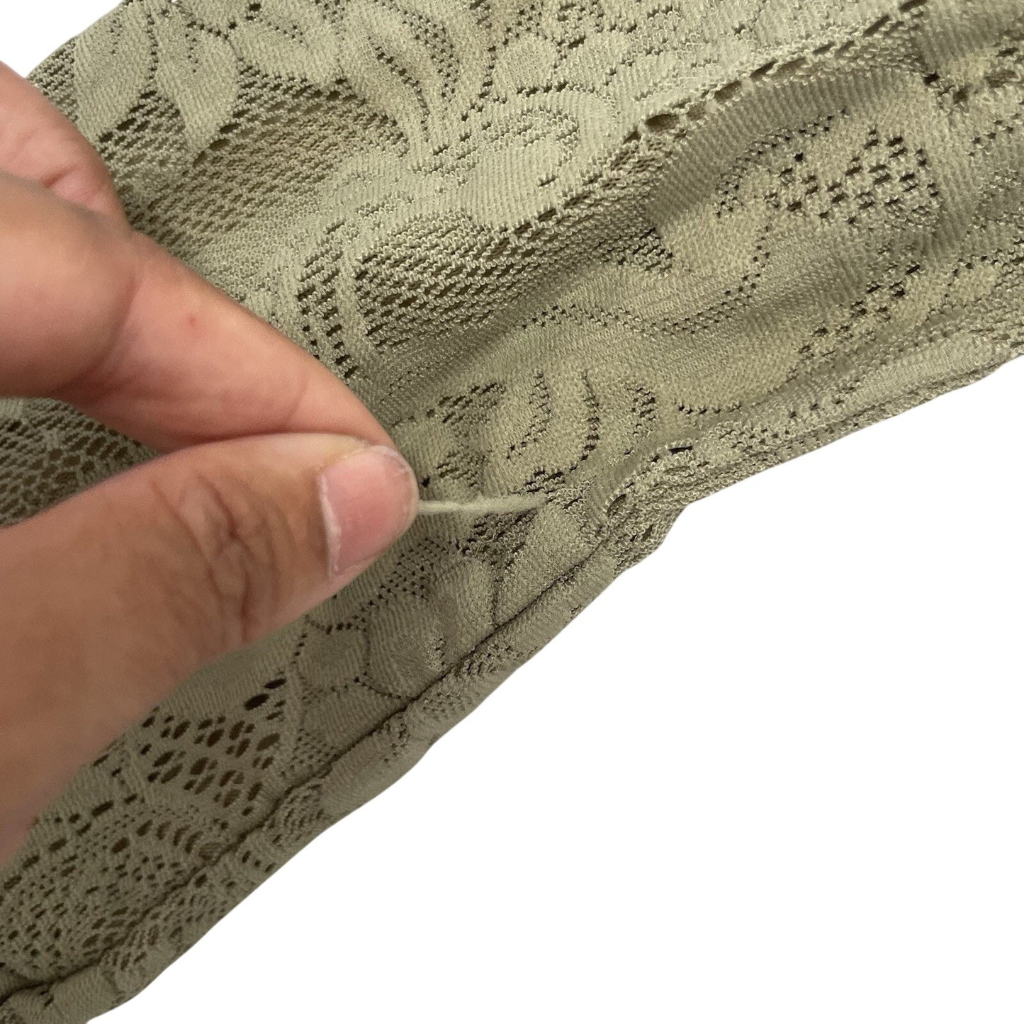 J. Jill Blouse Women's Medium Petite Green Long Sleeve Lace Top