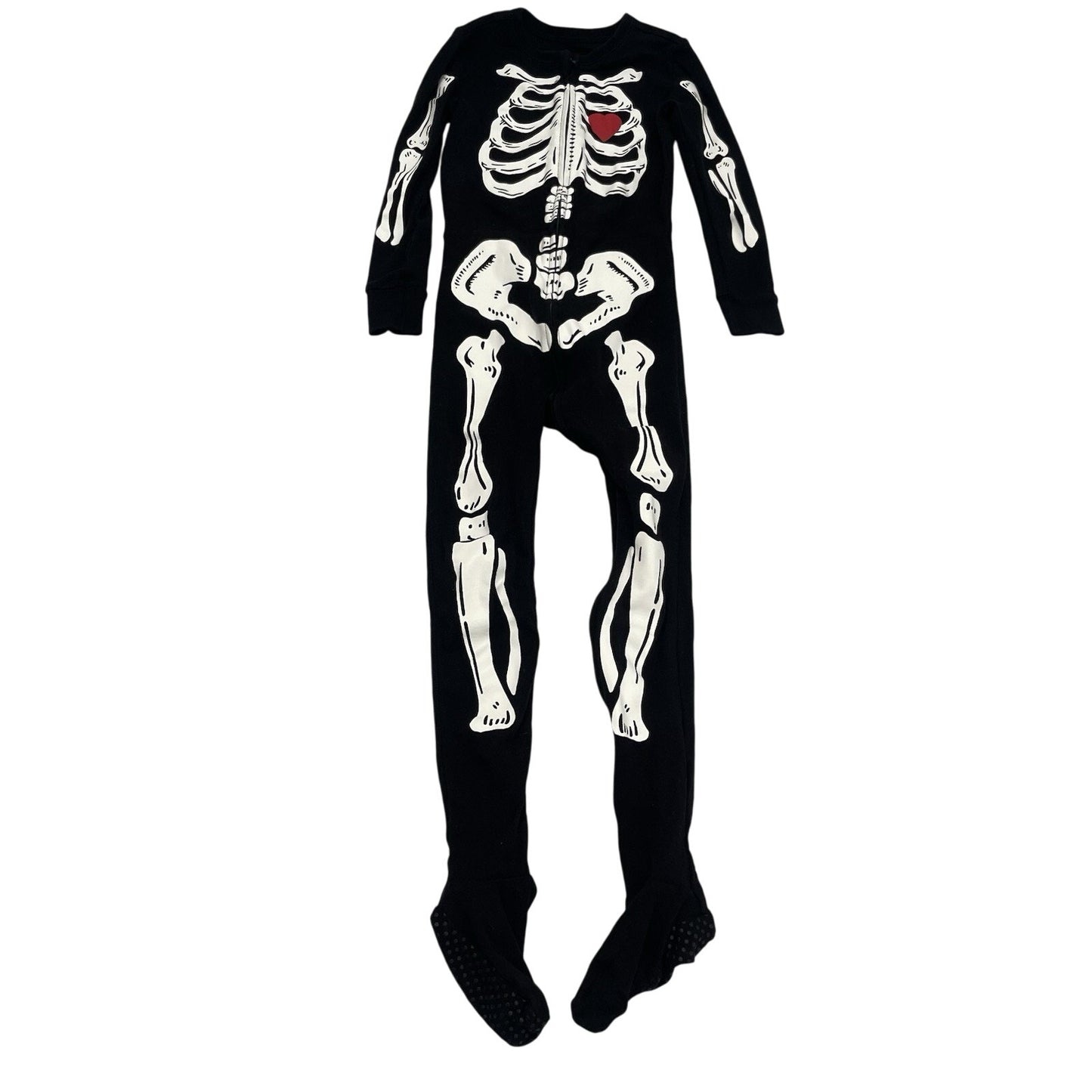Old Navy One Piece Skeleton PJS Pajamas Size 5T Black