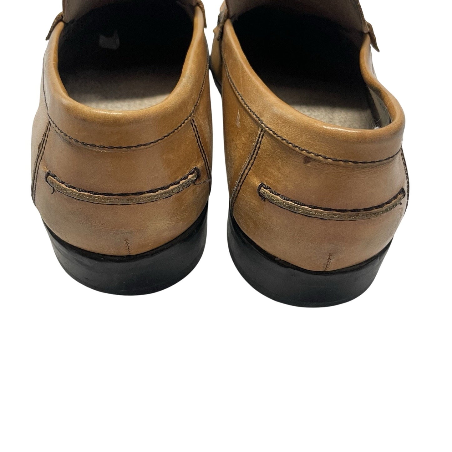 Banana Republic Men's Italian Leather Loafers Size 9.5 Yellowish Brown