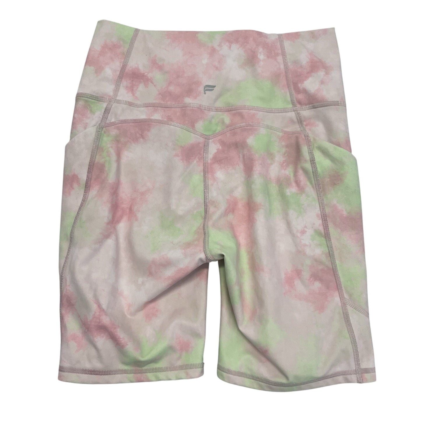 Fabletics PureLuxe Biker Shorts Women's Small Tie Dye Pink White Green