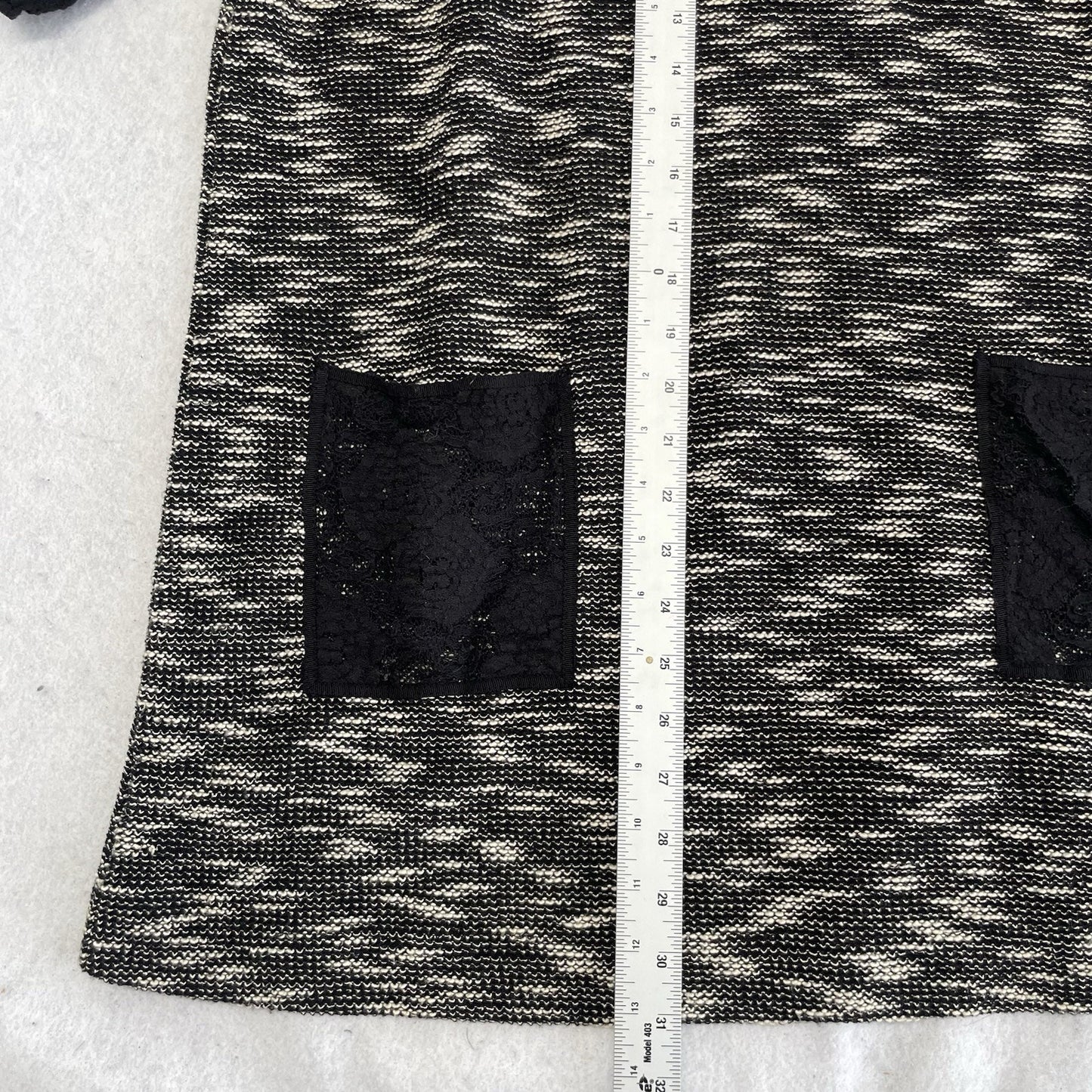 Anthropologie Dress Large Tunic Top Shirt Lace Sleeves Postage 9-H15 STCL *flw