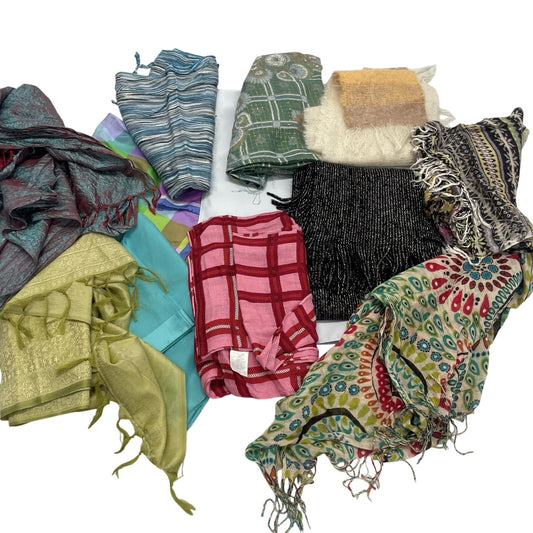 5lbs of Assorted Brand Neck Scarf Great for Crafting or Wearing
