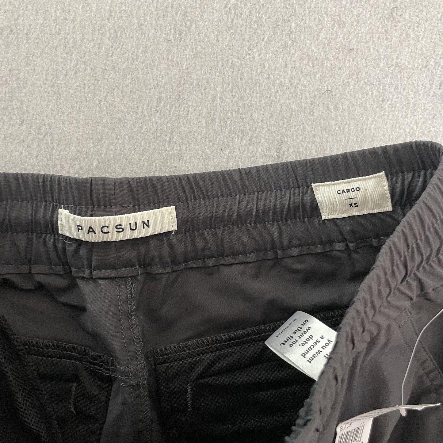 PacSun Cargo Pants Men's XS Gray Elastic Drawstring Gorpcore