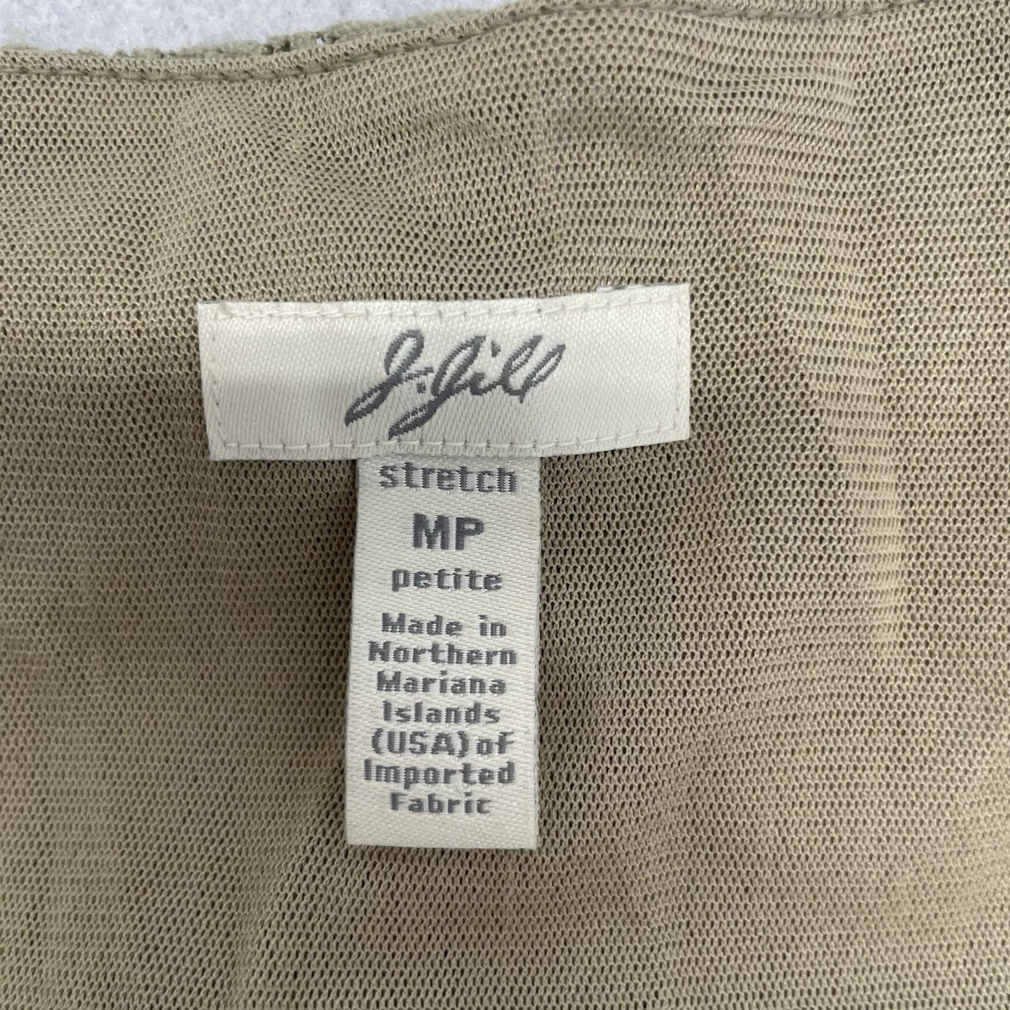 J. Jill Blouse Women's Medium Petite Green Long Sleeve Lace Top