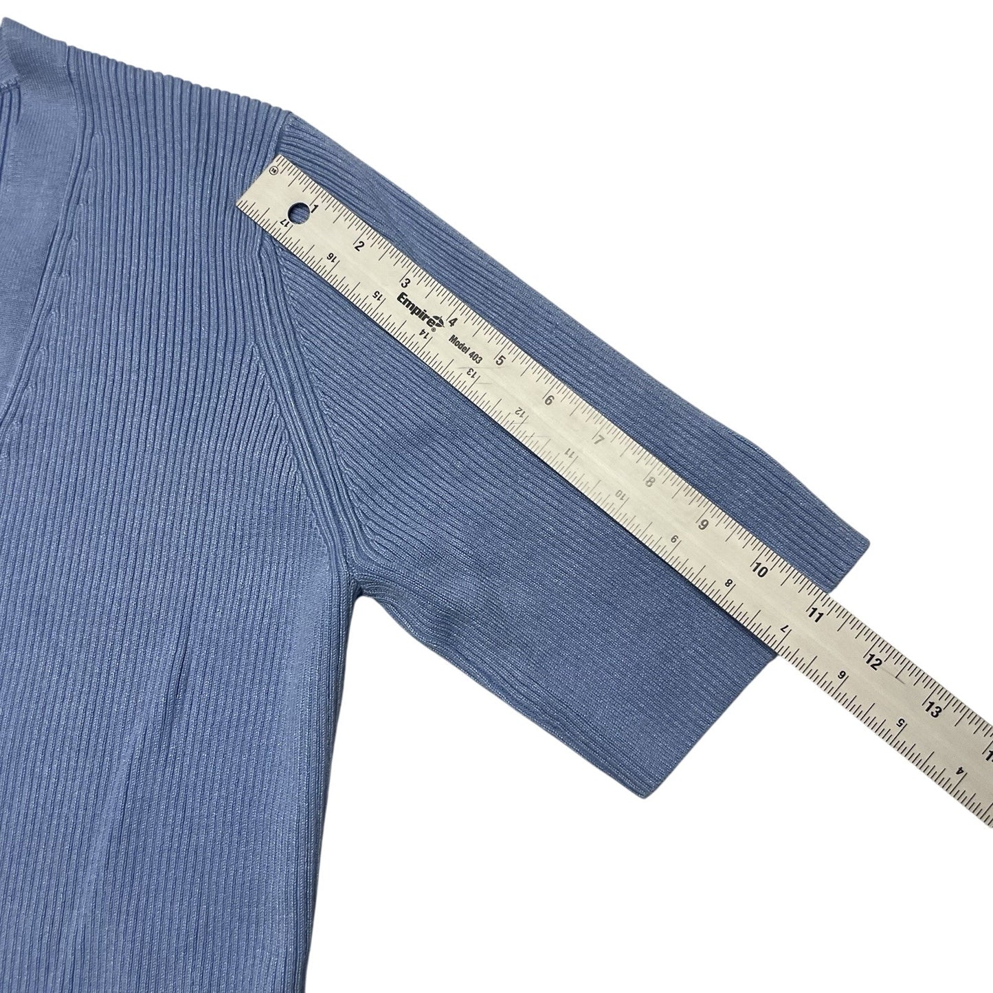 Karen Kane Sweater Women's Medium Short Sleeve Ribbed Cardigan