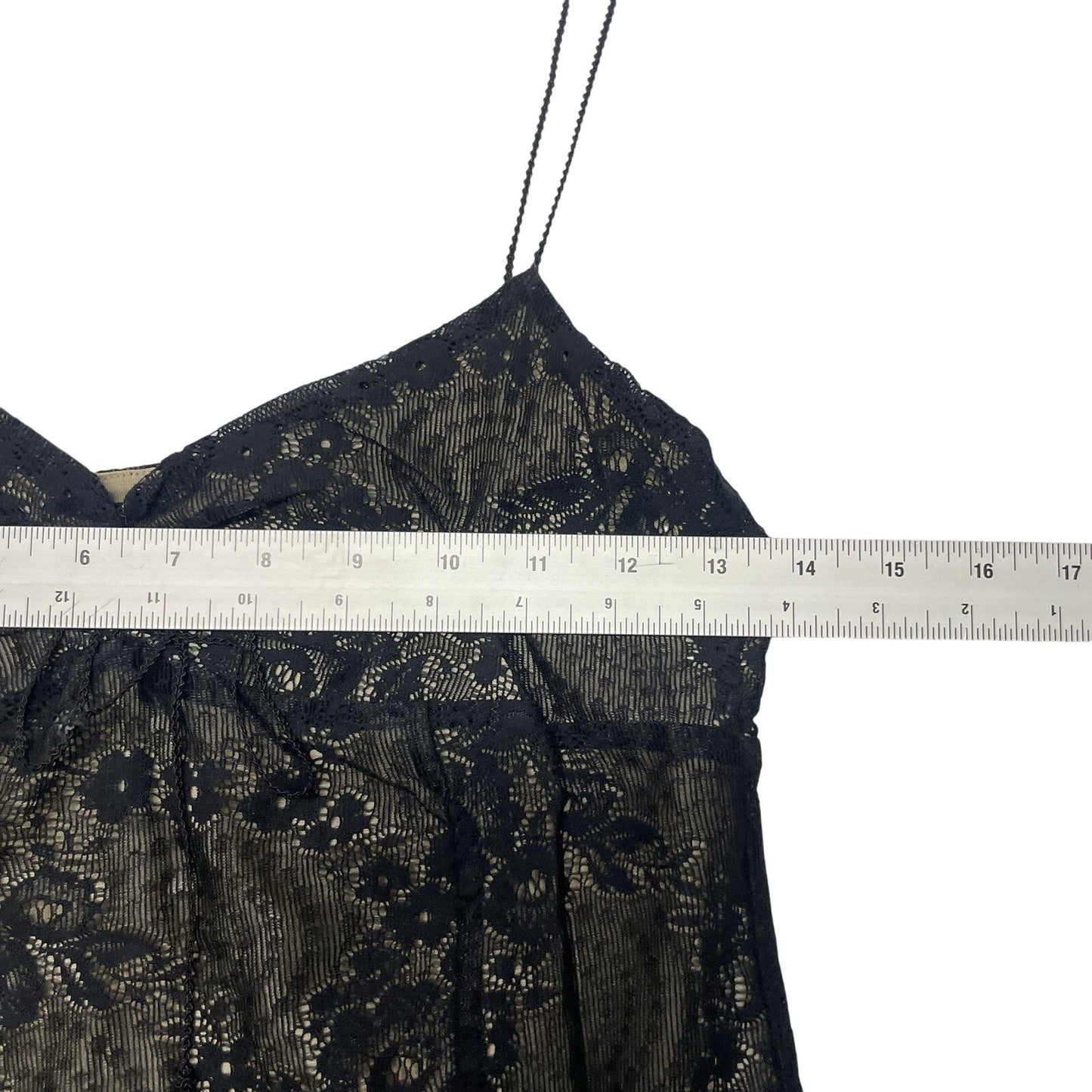 Vintage Express Lace Slip Dress Size 3/4 Black Bodycon 90s Y2K